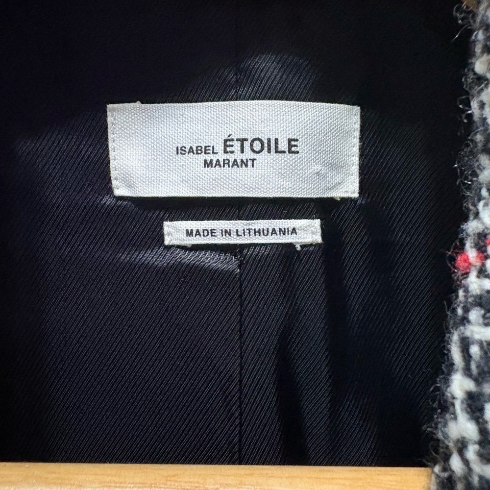 Isabel Marant Etoile Ice Checked Single Breasted Blazer - Picture 3 of 9